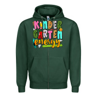 Sports Green kindergarten energy Zipper Hoodie - texasbilliewilder