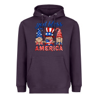 Plum god bless america gnome Heavyweight Hoodie - HRA Design Shop