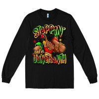 Black Steppin' into Juneteenth sneaker and heel afro wom Long Sleeve Tee - RanaPortraitStore