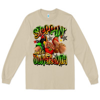 Mushroom Steppin' into Juneteenth sneaker and heel afro wom Long Sleeve Tee - RanaPortraitStore
