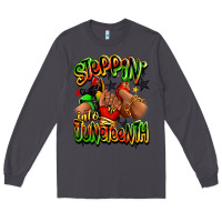 Smoke Steppin' into Juneteenth sneaker and heel afro wom Long Sleeve Tee - RanaPortraitStore