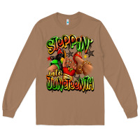 Toasted Coconut Steppin' into Juneteenth sneaker and heel afro wom Long Sleeve Tee - RanaPortraitStore