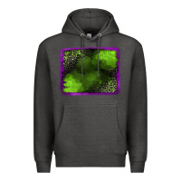 Charcoal Heather leopard halloween background Premium Hoodie - Jasminsmagicworld