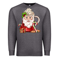 Charcoal Heather santa coffee Premium Sweatshirt - JahusDesignShop