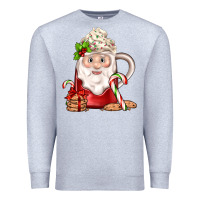 Heather Grey santa coffee Premium Sweatshirt - JahusDesignShop