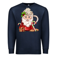 Navy santa coffee Premium Sweatshirt - JahusDesignShop