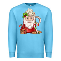 Ocean Blue santa coffee Premium Sweatshirt - JahusDesignShop