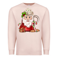 Pale Pink santa coffee Premium Sweatshirt - JahusDesignShop
