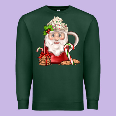 Santa Coffee Premium Sweatshirt Designed By Jahusdesignshop