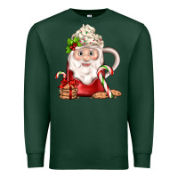 Sports Green santa coffee Premium Sweatshirt - JahusDesignShop