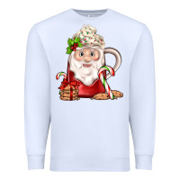 White santa coffee Premium Sweatshirt - JahusDesignShop