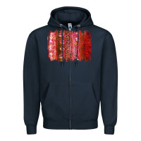 Navy valentine's day brushstroke Zipper Hoodie - RanaPortraitStore