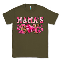 Army Green valentines day mamas boy Classic Tee - texasbilliewilder