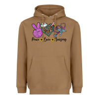 Toasted Coconut peace love nursing Heavyweight Hoodie - CowhideDigitalArt