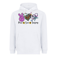White peace love nursing Heavyweight Hoodie - CowhideDigitalArt