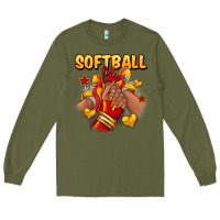 Army Green Softball life afro girl sneakers Long Sleeve Tee - RanaPortraitStore