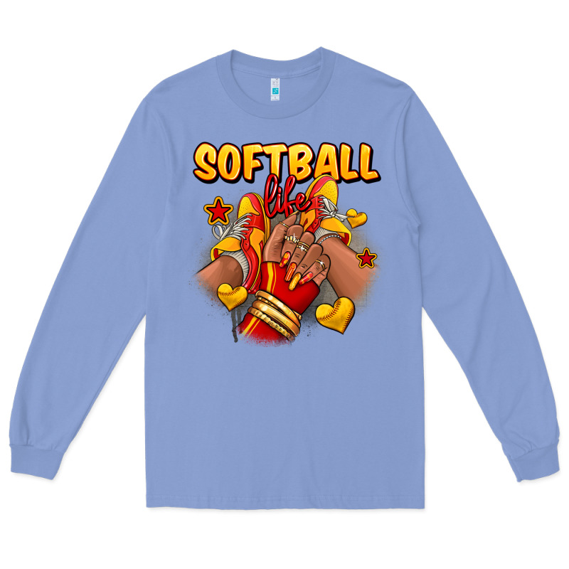Softball Life Afro Girl Sneakers Long Sleeve Tee by RanaPortraitStore | Teevron