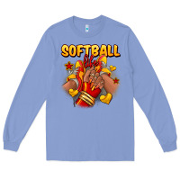 Colony Blue Softball life afro girl sneakers Long Sleeve Tee - RanaPortraitStore