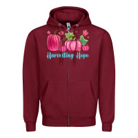 Burgundy harvesting hope Zipper Hoodie - Zillion Design Studio