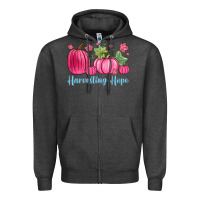 Charcoal Heather harvesting hope Zipper Hoodie - Zillion Design Studio