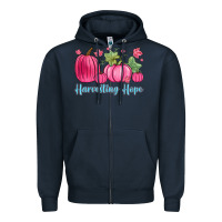 Navy harvesting hope Zipper Hoodie - Zillion Design Studio