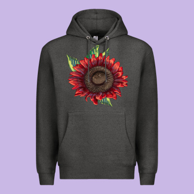 Procut Red Sunflower Premium Hoodie Designed By Lillyallendesigns
