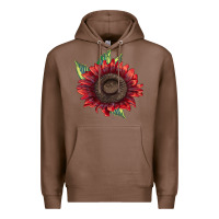 Chestnut procut red sunflower Premium Hoodie - LillyAllenDesigns