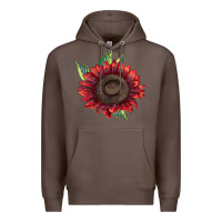 Coffee procut red sunflower Premium Hoodie - LillyAllenDesigns