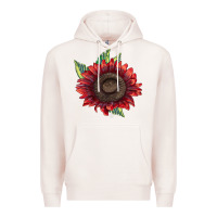 Pale Pink procut red sunflower Premium Hoodie - LillyAllenDesigns