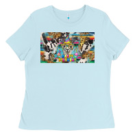 Baby Blue happy birthday alpaca blue cup Ladies Tee - BarkalooDesign