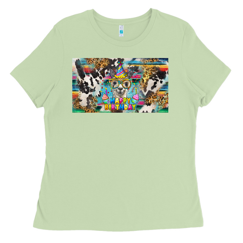 Happy Birthday Alpaca Blue Cup Ladies Tee by BarkalooDesign | Teevron