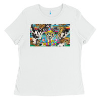 White happy birthday alpaca blue cup Ladies Tee - BarkalooDesign