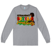 Heather Grey Straight outta Juneteenth Long Sleeve Tee - RanaPortraitStore