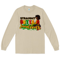 Mushroom Straight outta Juneteenth Long Sleeve Tee - RanaPortraitStore