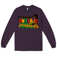 Plum Straight outta Juneteenth Long Sleeve Tee - RanaPortraitStore