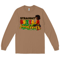Toasted Coconut Straight outta Juneteenth Long Sleeve Tee - RanaPortraitStore