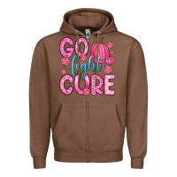 Chestnut go fight cure Zipper Hoodie - Zillion Design Studio