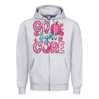 Go Fight Cure Zipper Hoodie | Teevron