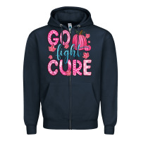 Navy go fight cure Zipper Hoodie - Zillion Design Studio