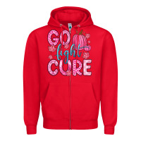 Red go fight cure Zipper Hoodie - Zillion Design Studio