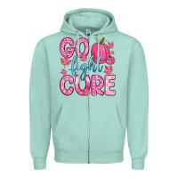 Seafoam go fight cure Zipper Hoodie - Zillion Design Studio