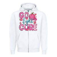 White go fight cure Zipper Hoodie - Zillion Design Studio