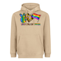 Mushroom peace love pride Heavyweight Hoodie - CowhideDigitalArt