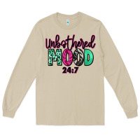 Mushroom Unbothered mood 24:7 Long Sleeve Tee - RanaPortraitStore