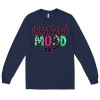 Navy Unbothered mood 24:7 Long Sleeve Tee - RanaPortraitStore