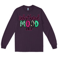 Plum Unbothered mood 24:7 Long Sleeve Tee - RanaPortraitStore