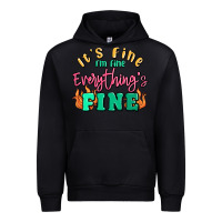 Black its fine im dine everythings fine Urban Hoodie - MaliasSmallBusiness