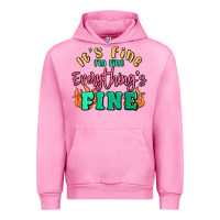 Fuchsia Pink its fine im dine everythings fine Urban Hoodie - MaliasSmallBusiness