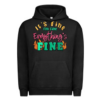 Pigment Black its fine im dine everythings fine Urban Hoodie - MaliasSmallBusiness
