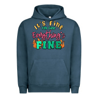 Pigment Midnight Navy its fine im dine everythings fine Urban Hoodie - MaliasSmallBusiness